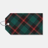 Étiquettes-cadeau Typographie simple Buffle vert Plaid Noël (Dos (Horizontal))