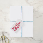 Étiquettes-cadeau Typographie Simple Rouge N'Ouvre Pas Jusqu'À Noël (Avec de laficelle)