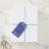 Étiquettes-cadeau Ultra Violet Violet Aqua Floral Chic Wedding Favor (Avec de laficelle)