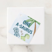 Étiquettes Cadeau Un-A-Saurus Favoriser Balise Premier Anniversaire (En situation)