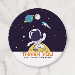 Étiquettes Cadeau Un astronaute spatial explore le Merci spatial