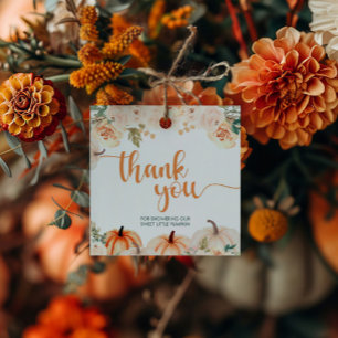 Étiquettes Cadeau Un Baby shower Automne Un Peu Citrouille