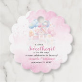 Étiquettes Cadeau Un Baby shower-bonbons un peu amoureux (Devant)