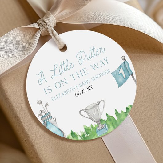 Étiquettes Cadeau Un Baby shower De Golf Un Peu Bleu