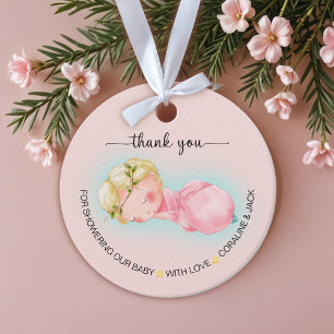 Étiquettes Cadeau Un Baby shower de petite fille doux