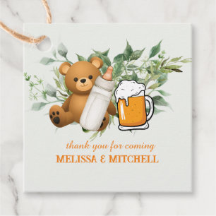 Étiquettes Cadeau Un bébé brasse des couples baby shower merci