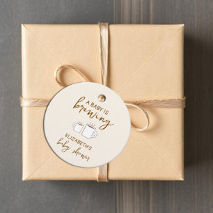 Étiquettes Cadeau Un bébé brasse du Baby shower