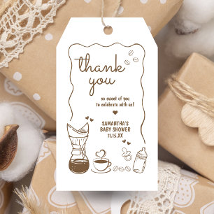 Étiquettes-cadeau Un bébé brasse du café Baby shower Favoriser Tags