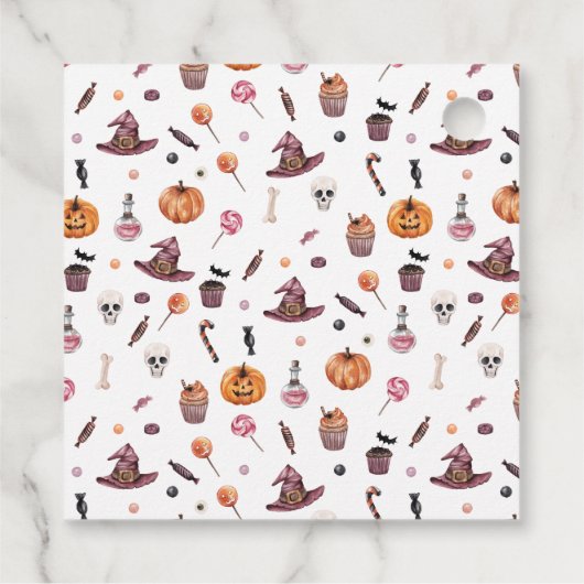 Étiquettes Cadeau Un bébé brasse Jack-O-Lanterne Douche Halloween (Dos)