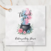 Étiquettes Cadeau Un bébé brasse rose et bleu cauldron (Devant)