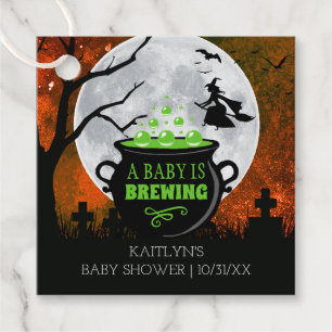 Étiquettes Cadeau Un bébé brasse un Baby shower d'Halloween