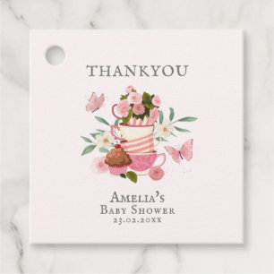 Étiquettes Cadeau Un bébé prépare le Baby shower vintage du tea part