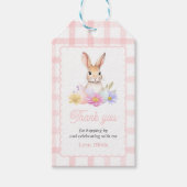 Étiquettes-cadeau Un Bunny Pastel Printemps Lapin Rose Anniversaire  (Devant)