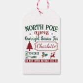 Étiquettes-cadeau Un Cadeau De Noël Whimsical Du Pôle Nord (Dos)