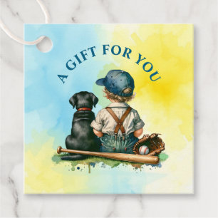 Étiquettes Cadeau Un cadeau pour vous Baby shower À Thème De Baseb