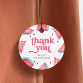 Étiquettes Cadeau Un dans la pastèque Melon 1er Merci d'anniversaire