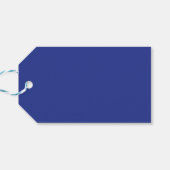 Étiquettes-cadeau Un décor bleu vif avec un carré blanc propre (Dos Horizontal)