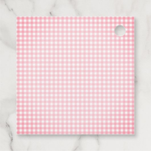 Étiquettes Cadeau Un doux petit bébé rose vaches Baby shower fille (Dos)