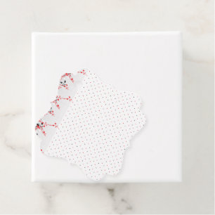 Étiquettes Cadeau Un ensemble complexe de design floral noir et blan