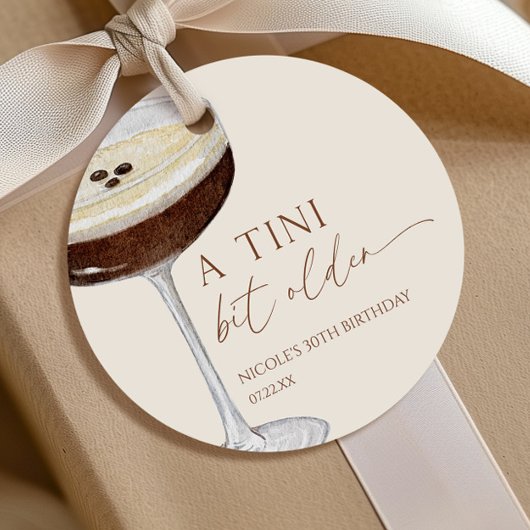 Étiquettes Cadeau Un Expresso Martini Un Peu Plus Vieux Enterrement