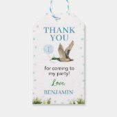 Étiquettes-cadeau Un garçon chanceux d'anniversaire Merci (Devant)