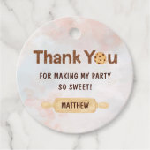 Étiquettes Cadeau Un gâteau sucré Première fête d'anniversaire (Devant)