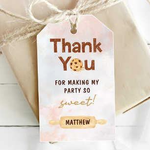 Étiquettes-cadeau Un gâteau sucré Première fête d'anniversaire