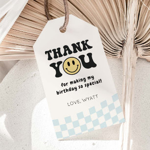 Étiquettes-cadeau Un heureux Mec Smiley 1er Anniversaire Faveurs