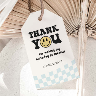 Étiquettes-cadeau Un heureux Mec Smiley 1er Anniversaire Faveurs