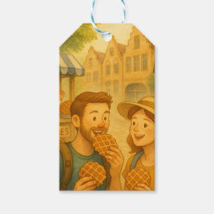 Étiquettes-cadeau Un jour sucré en Belgique - Tag cadeau de Whimsica