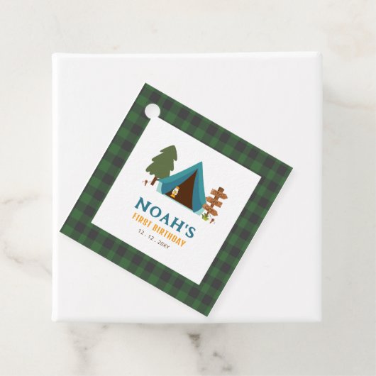 Étiquettes Cadeau Un Joyeux Camper Boys Premier anniversaire (En situation)