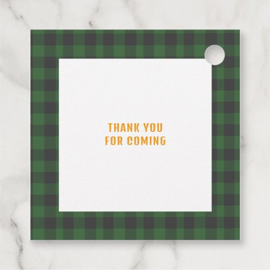 Étiquettes Cadeau Un Joyeux Camper Boys Premier anniversaire (Dos)