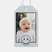 Étiquettes-cadeau Un joyeux Dude Blue Check photo Anniversaire (Dos)