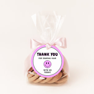 Étiquettes Cadeau Un joyeux Gal/Dude Purple Smiley Merci