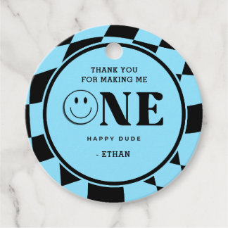 Étiquettes Cadeau Un joyeux garçon de 1er anniversaire Merci