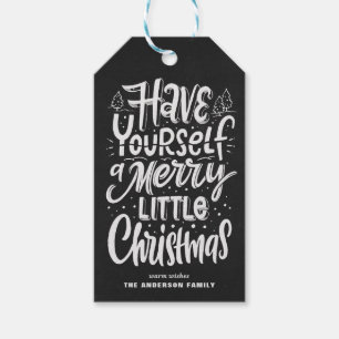 Étiquettes-cadeau Un joyeux petit Noël à Chalkboard