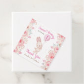 Étiquettes Cadeau Un lapin est UN ! Fille rose 1er anniversaire (En situation)