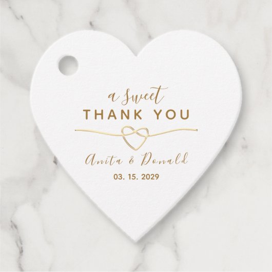 Étiquettes Cadeau Un Mariage de Merci doux (Devant)