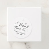 Étiquettes Cadeau Un mariage doux en Merci (En situation)
