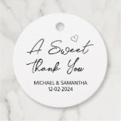 Étiquettes Cadeau Un mariage doux en Merci (Devant)