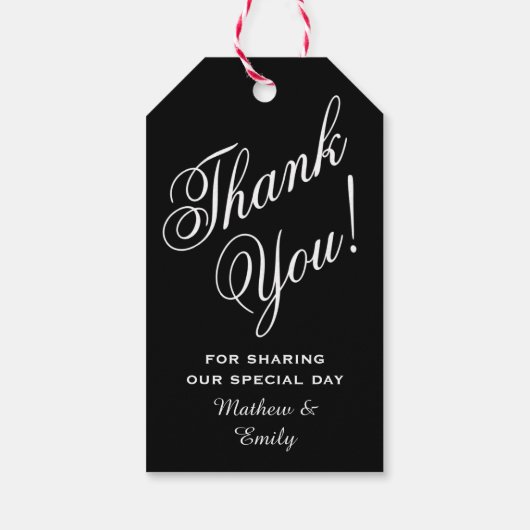 Étiquettes-cadeau Un mariage Merci personnalisé (Dos)