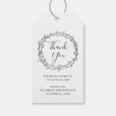 Étiquettes-cadeau Un mariage rustique vous remercie. Pays botanique (Devant)