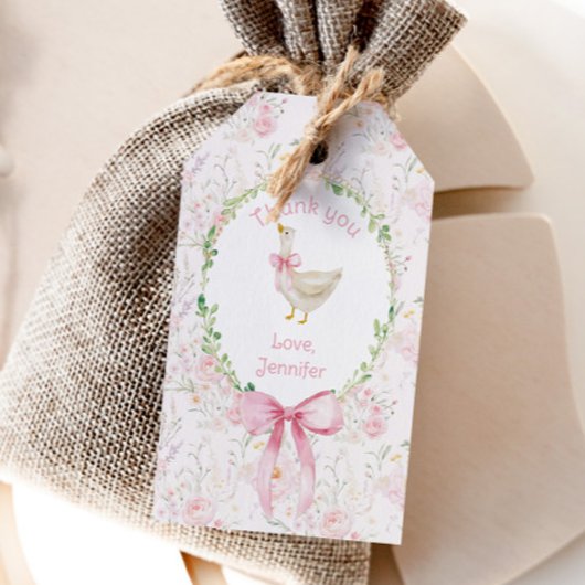 Étiquettes-cadeau Un Merci de fête d'anniversaire à une oie stupide