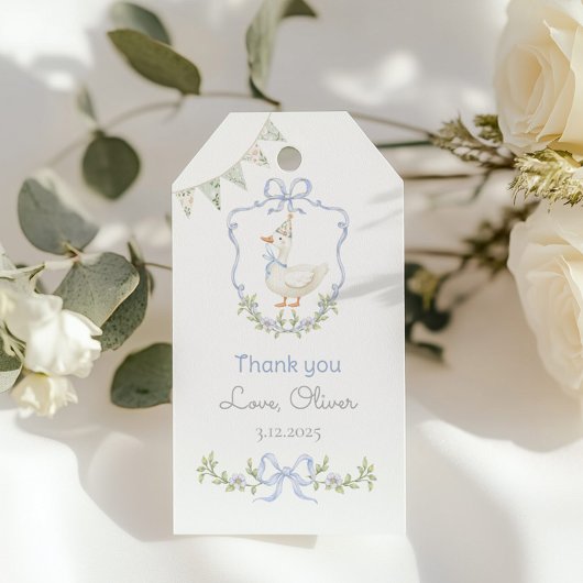 Étiquettes-cadeau Un Merci de fête d'anniversaire à une oie stupide