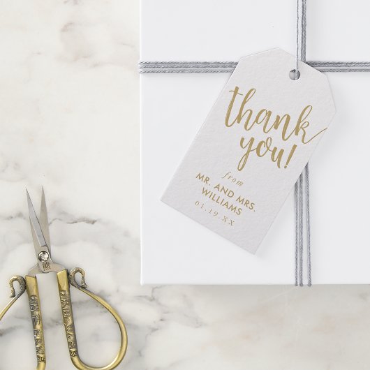 Étiquettes-cadeau Un Merci Mariage simple à la main