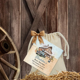 Étiquettes Cadeau Un mignon petit Merci de Baby shower fermier