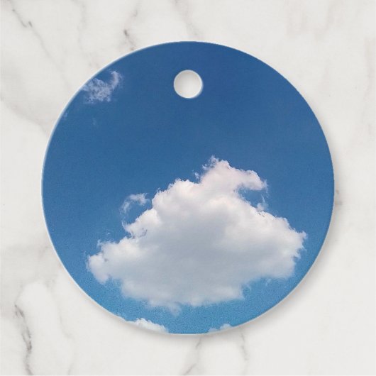 Étiquettes Cadeau Un nuage simple (Devant)
