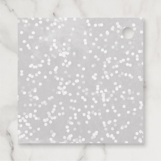 Étiquettes Cadeau Un petit Baby shower à neige Merci gris (Dos)