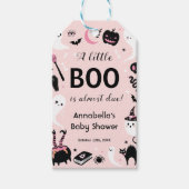 Étiquettes-cadeau Un petit Baby shower Boo Pink Halloween (Devant)