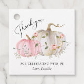 Étiquettes Cadeau Un Petit Baby shower Citrouille (Devant)